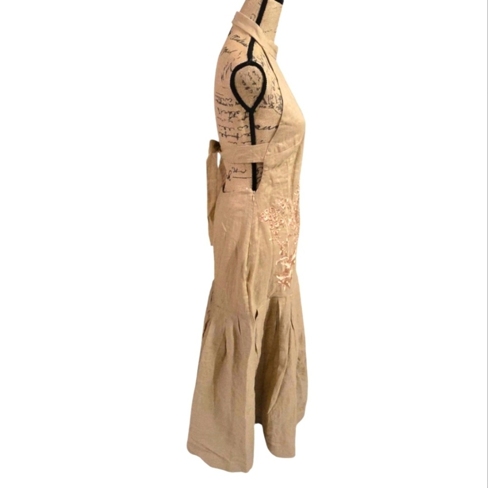 Aqua BLU Australia Caramel Carmen Embroidered Halter Maxi Dress SIZE 6 New‎ - Picture 4 of 14